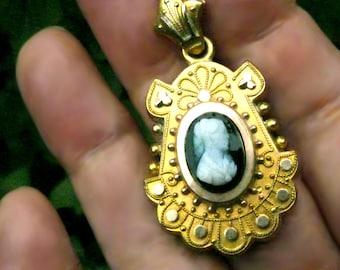 Victorian Etruscan Revival Cameo Locket