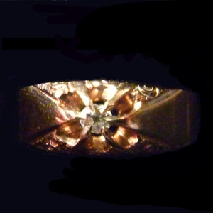 10K Gold Old Swiss Cut Diamond Ring