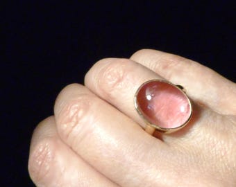 18K Gold Pink Tourmaline Ring