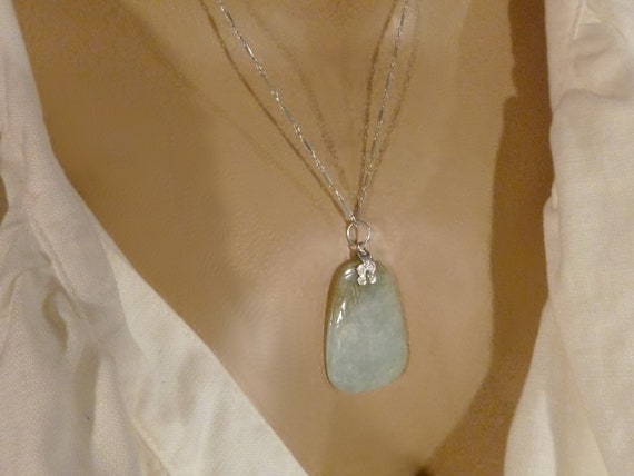 Jade Pendant with Sterling Necklace - image 9