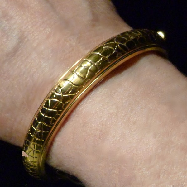 Snakeskin Design Gold Filled Bracelet