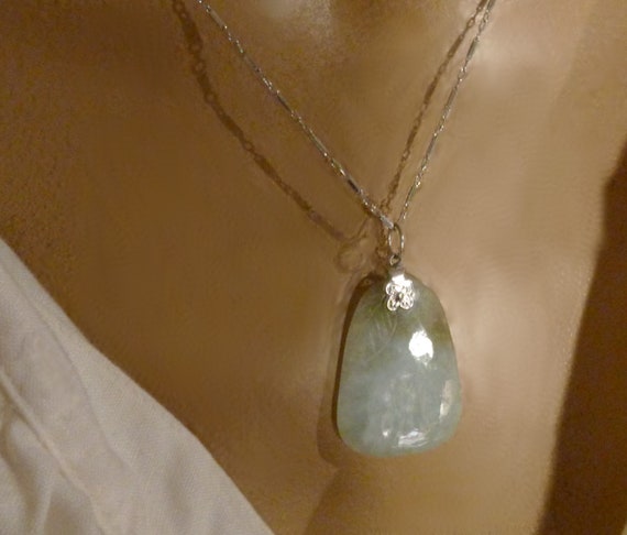 Jade Pendant with Sterling Necklace - image 2