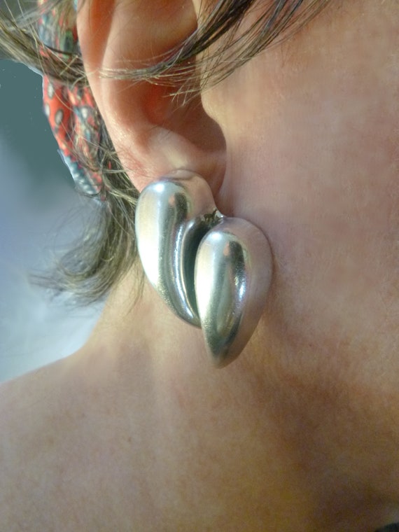 Taxco Sterling Silver Mexico Earrings - image 3