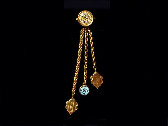 Victorian Chatelaine Brooch Pin