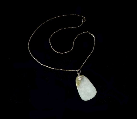 Jade Pendant with Sterling Necklace - image 7