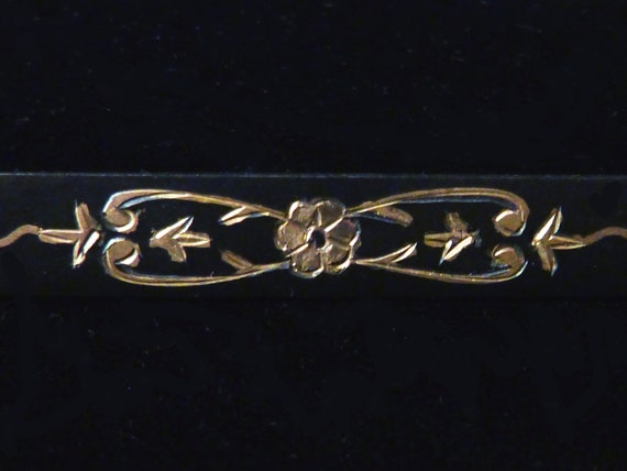 Victorian Damascene Silver Brooch Pin - image 3