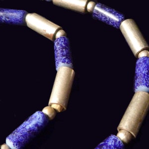 Los Castillo Taxco Blue and Silver   Beads Necklace