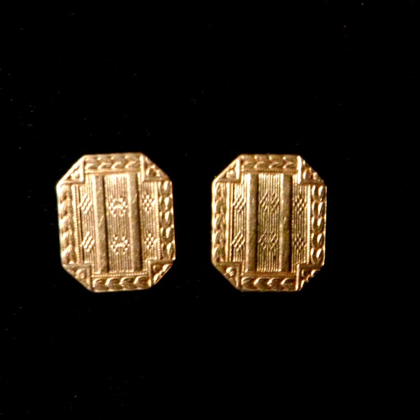 Art Deco Krementz Buttons from  Cufflinks Gold Plated