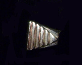 Mexico Sterling Heavy Modern Style Triangle Ring