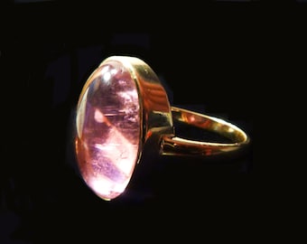 18K Gold Pink Tourmaline Ring