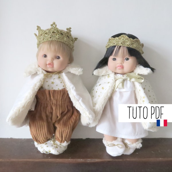 tuto couronnes crochet et cape et vêtements de roi et reine