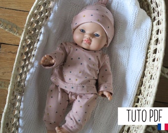 Sewing pattern pajamas for doll