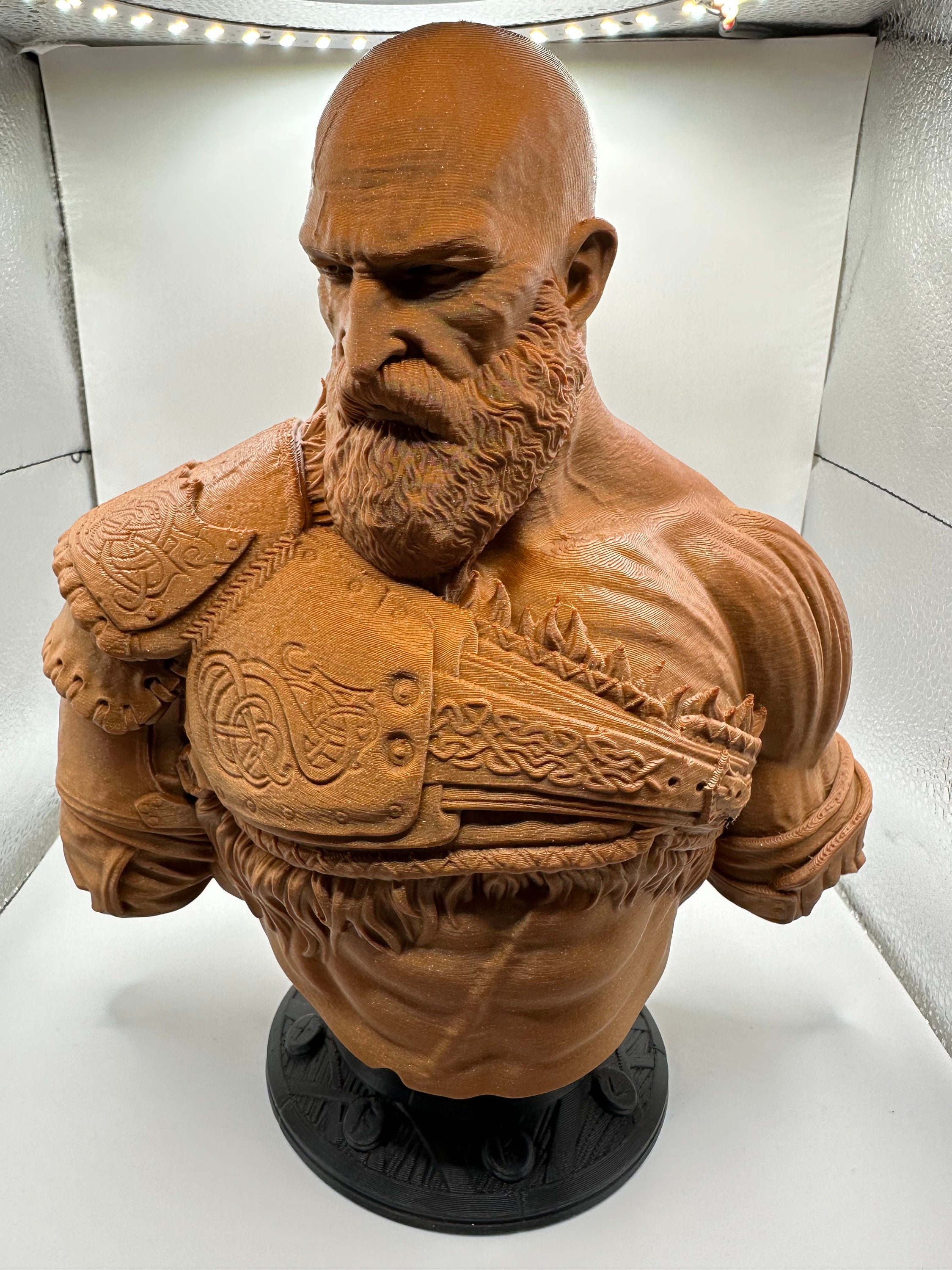 3D Printed Statue Kratos God of War Ragnarök Etsy