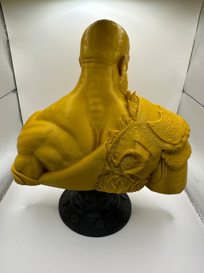 3D Printed Statue Kratos God of War Ragnarök Etsy