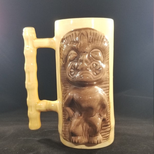 Tiki mug, vintage Al Harrington the South Pacific Man souvenir mug, collectable man cave mug, Bar ware, Waikiki Hawaii