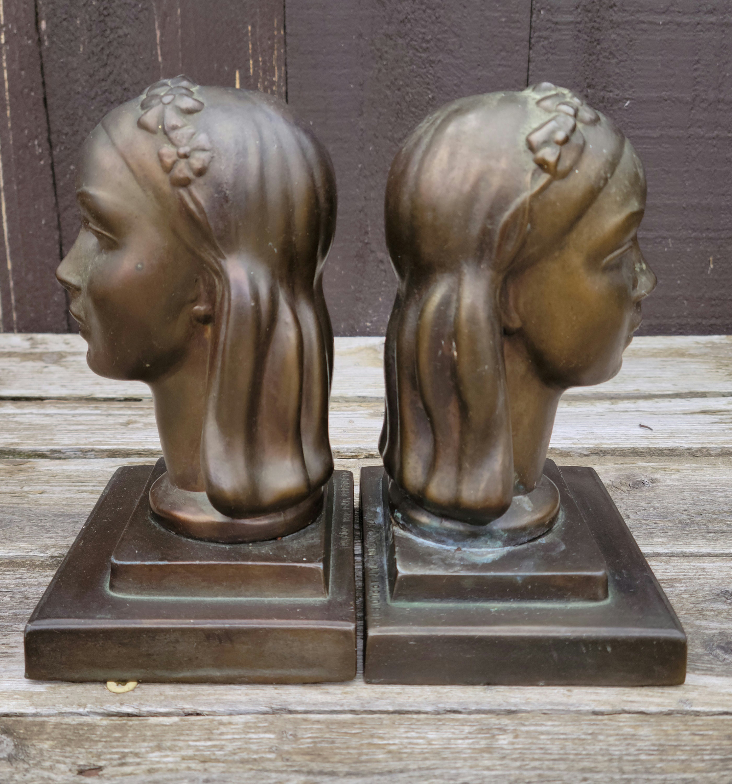 【真鍮製】Art Nouveau 女性像ランプ Art'd Fransサイン入 真鍮製】Art Nouveau 女性像ランプ Art'd Fransサイン入 真鍮製】Art