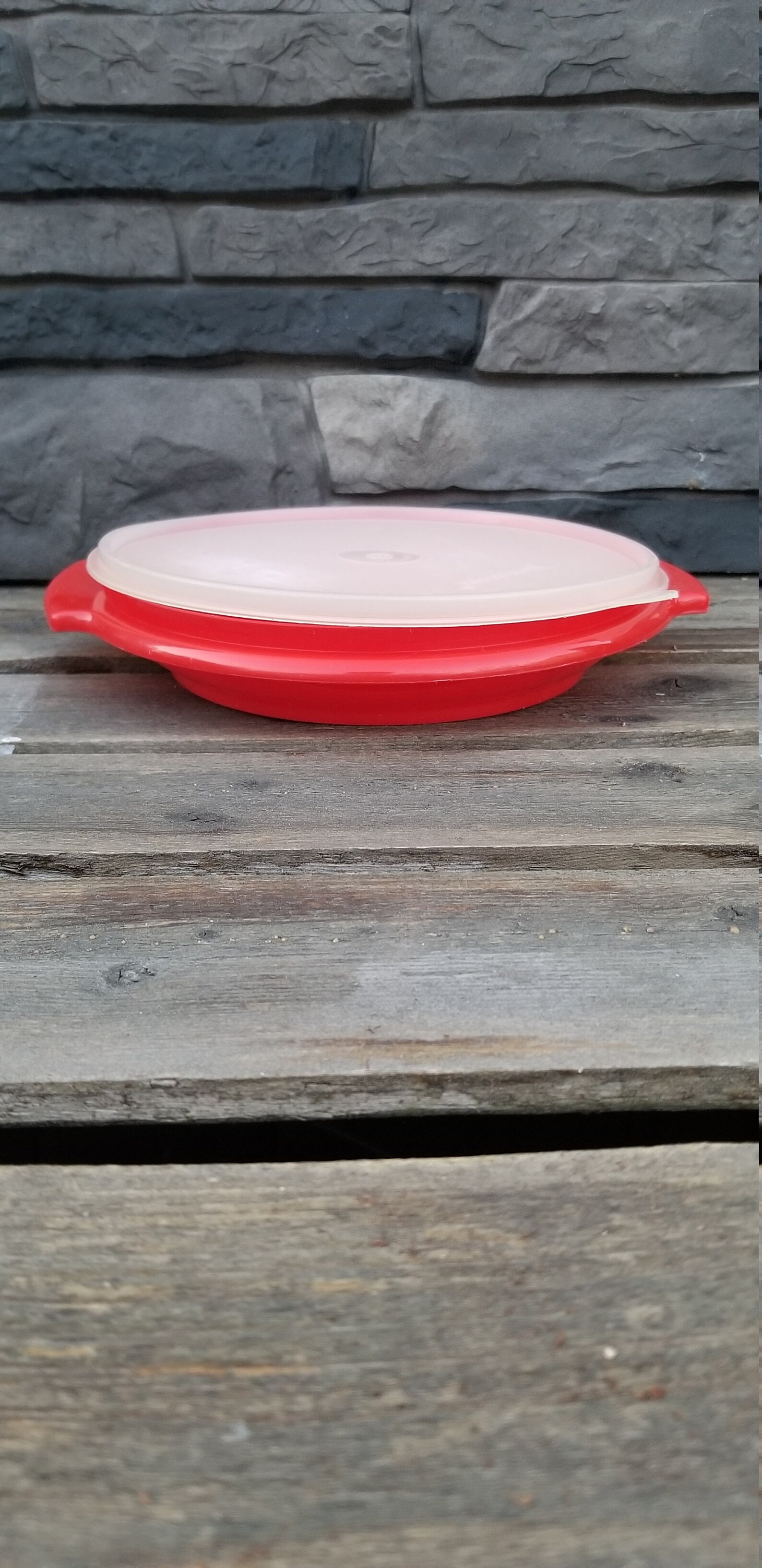 Tupperware divided serving tray with lid & removable handle 3 Etsy