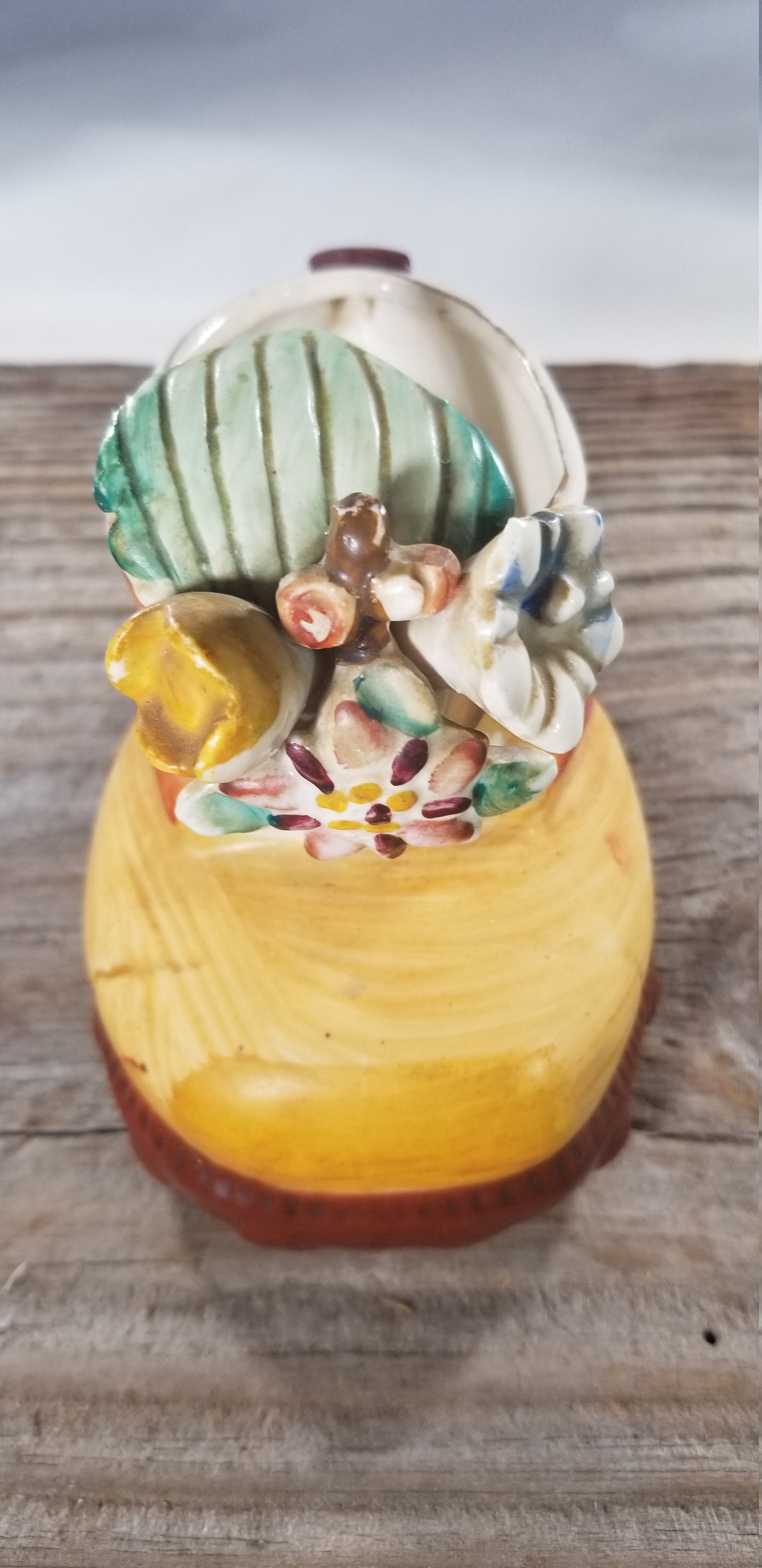 Vintage ceramic boot planter handcrafted and handpainted work Etsy.de