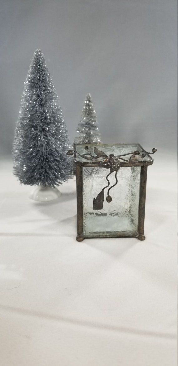 small glass trinket box