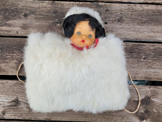 Vintage 1950s Rabbit Fur Doll Muff: Child's Handwarmer - Etsy