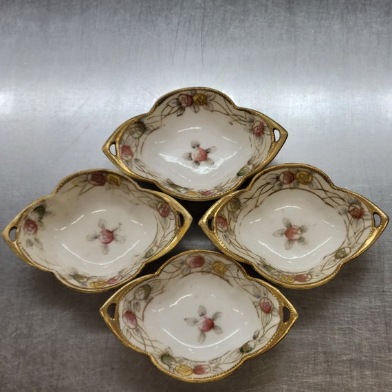 Antique Nippon Salt Cellars Morimura Bros Noritake Set of 4 Etsy