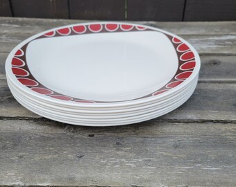 Vintage Corelle Kitu Sandstone Dinnerware, Set of 8 Dinner