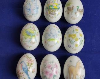 【希少】ヴィンテージ Noritake イースターエッグ ５種 Vintage Noritake Bone China Easter Egg, Limited Edition (1990-1996
