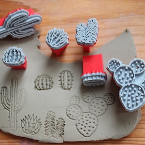 cactus e piante grasse set di francobolli per ceramica