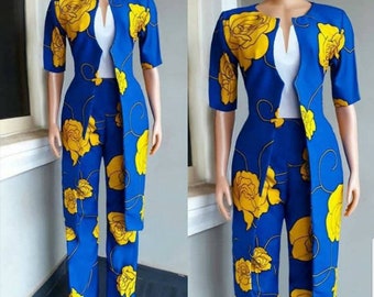 kitenge trouser suit