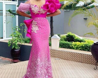 kitenge with lace designs