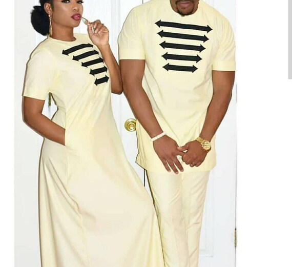 nigerian couples matching outfits