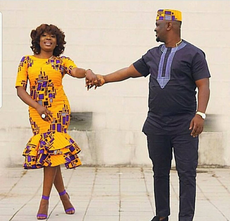 African matching couple outfit,African couple dress,Ankara couple clothing, African clothing for women,African men clothing,African dresses 