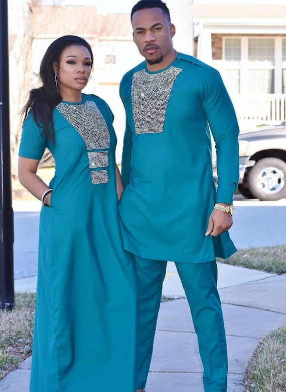 matching african print outfits for couples