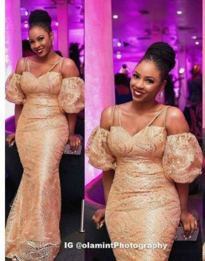 Ready made african lace dresses Clearance