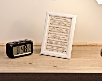 Himno artístico enmarcado: «Grande es tu fidelidad», grabado con láser, para decoración del hogar.