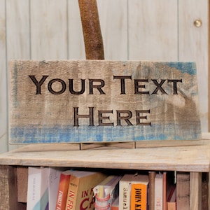 Custom Engraved Rustic Wood Sign: Personalized Home Decor Gift