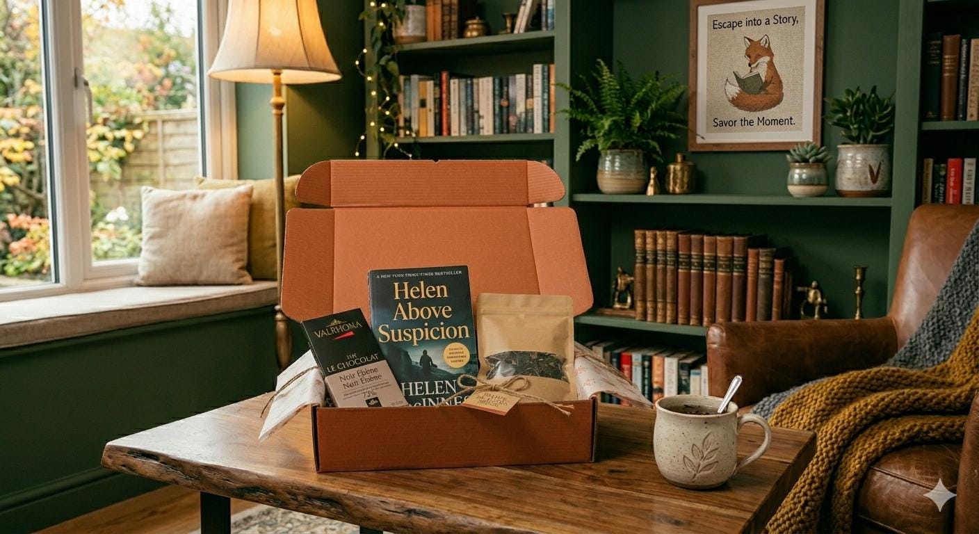 Cozy Book Box With Tea & Chocolate - Etsy