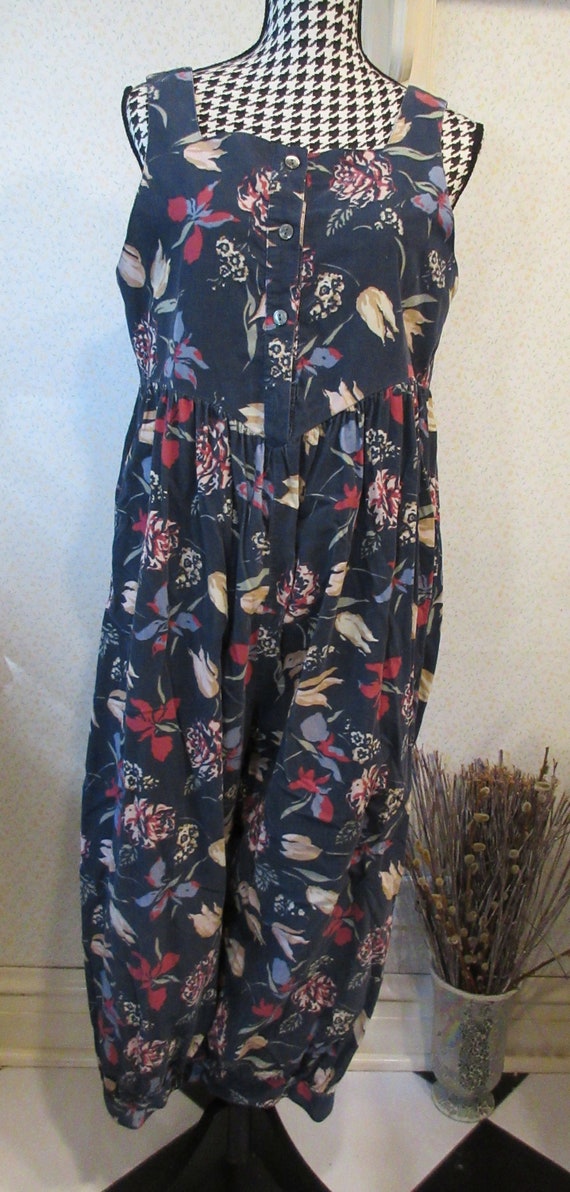 Vintage Laura Ashley Needle Wale Corduroy Midi Len