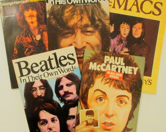 The Beatles Memorabilia Books: Lennon, McCartney ~ In His Own Words, Beatles In Their Own Words, Harrison Yesterday and Today, The Macs