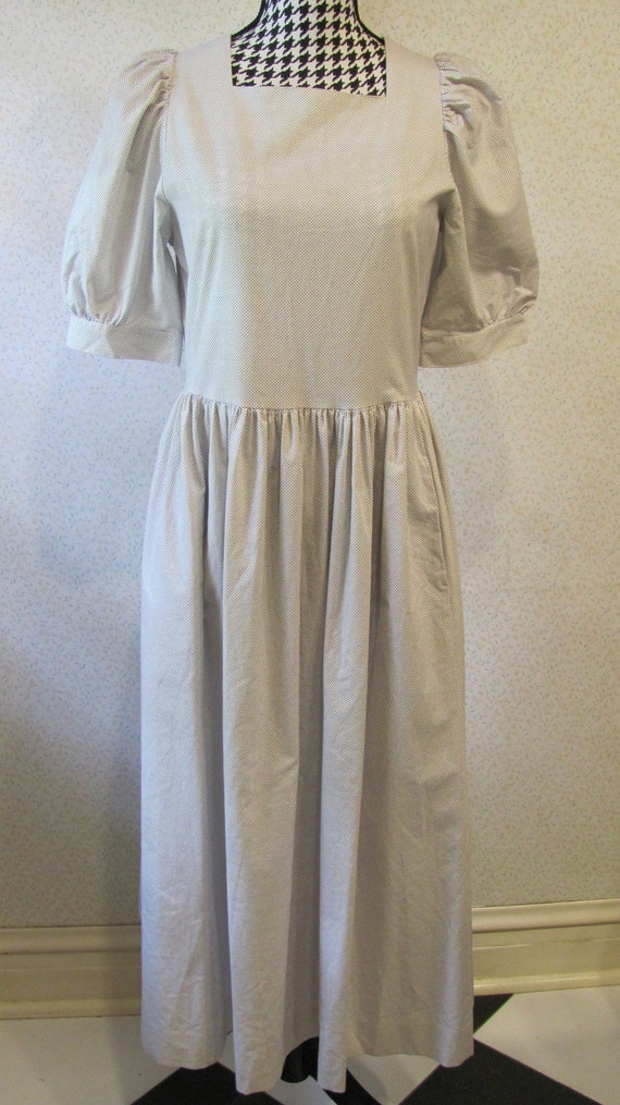 Vintage Laura Ashley Summer Cotton Fit & Flare Mi… - image 1