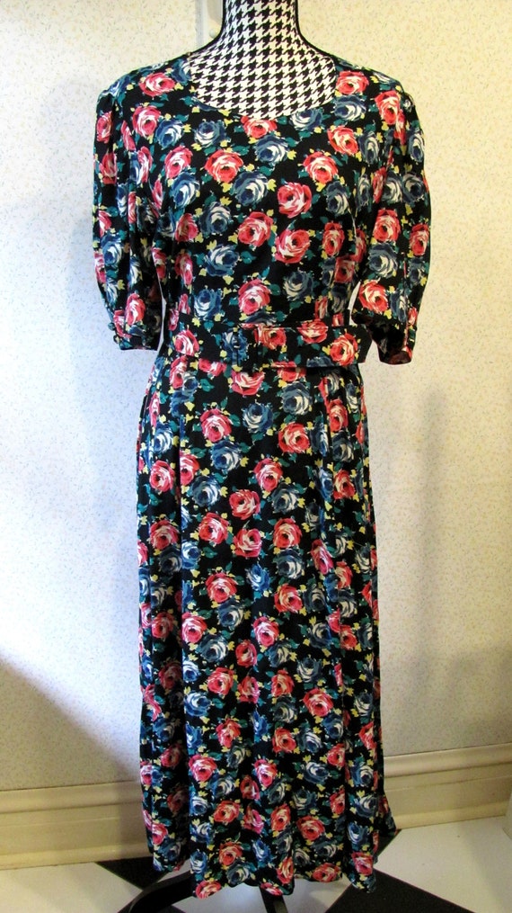 Laura ashley fit top and flare dress
