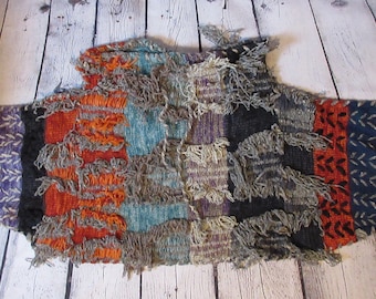 Vintage KANSAI YAMAMOTO 1970s Avant-Garde Couture Fashion Abstract Expression Shaggy Sweater/ Made in Japan