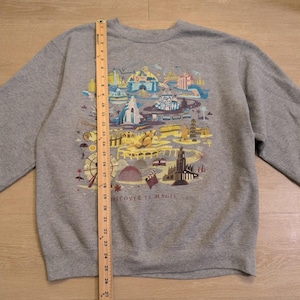 VTG Disney Parks Adult Large Discover the Magic Disneyland Map Sweatshirt Mickey image 4