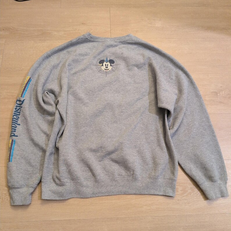 VTG Disney Parks Adult Large Discover the Magic Disneyland Map Sweatshirt Mickey image 6
