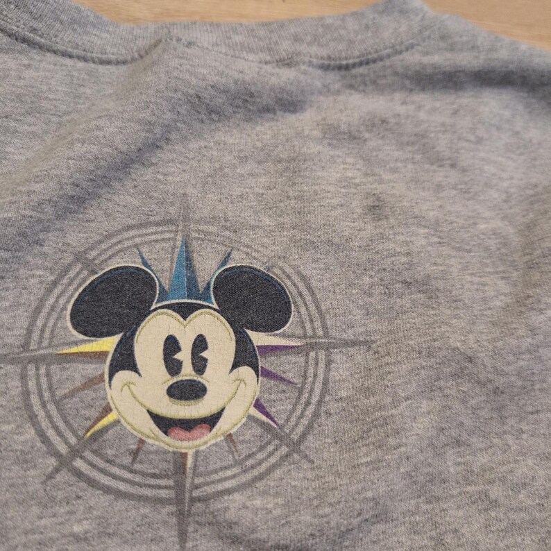 VTG Disney Parks Adult Large Discover the Magic Disneyland Map Sweatshirt Mickey image 7