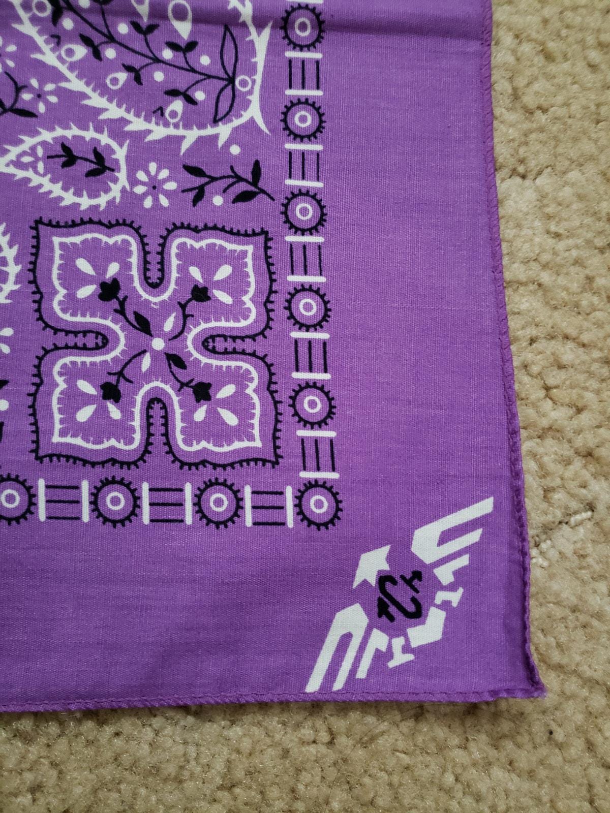 Vintage Thailand Bandana T.C.H Trading LTD 100% Cotton Purple Blue