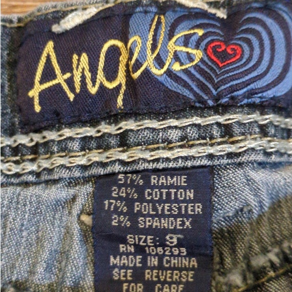 VTG Y2K Angels Women Size 28x29 Jeans - Light Was… - image 4