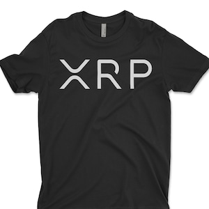 XRP Logo Shirt (Black, Unisex) / Soft, Comfortable, 100% Ringspun Cotton / Premium Crypto XRP, Ripple T-Shirt