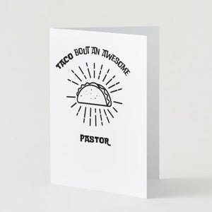 Carte d'appréciation du pasteur amusante à imprimer