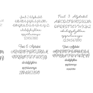 Peut inclure: Une image num&eacute;rique pr&eacute;sentant dix polices diff&eacute;rentes, chacune avec l'alphabet, les lettres minuscules et les chiffres. Les polices sont affich&eacute;es en ligne, chaque police &eacute;tant &eacute;tiquet&eacute;e avec son num&eacute;ro correspondant.